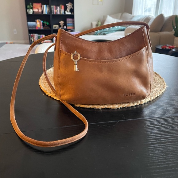 Fossil Handbags - Fossil Tan Leather Crossbody Bag